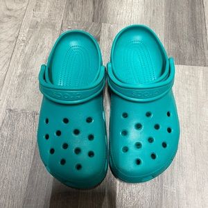 Teal Crocs